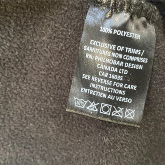 Ellen Reyes Woman Wrap Style Coat Black Tan Cream Plaid Collared Fleece L - Picture 16 of 16